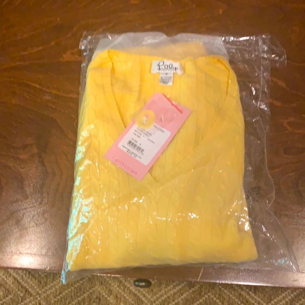 Canary yellow Lilly Pulitzer cashmere sweater